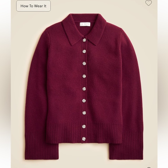 J. Crew Sweaters - J.Crew Milano-stitch cinched-waist cardigan with embellished buttons